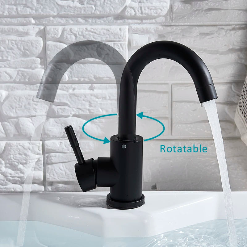 Shinesia Matte Black Bathroom Faucet for Stylish Sinks - Smarsty