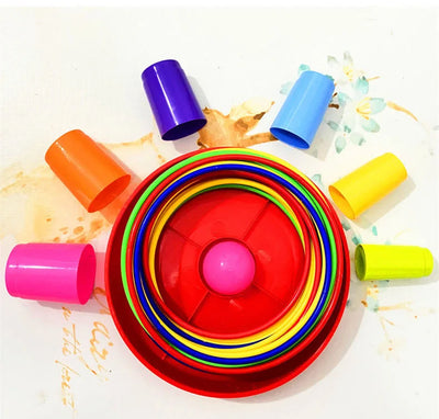 Children Throw Circle Game Ferrule Stacked Toys Fun Indoor Outdoor Parent-Child Interactive Circle Layers Early Education Gift - Smarsty