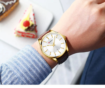 CURREN Luxury Quartz Watch for Men with Leather Strap - Smarsty