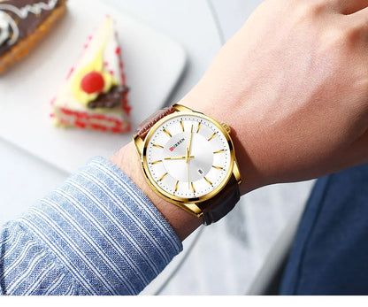 CURREN Luxury Quartz Watch for Men with Leather Strap - Smarsty