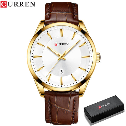 CURREN Luxury Quartz Watch for Men with Leather Strap - Smarsty