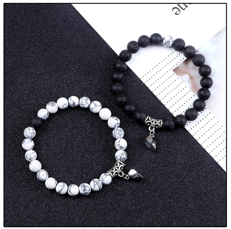 Natural Stone Couple Bracelets Set for Friendship - Smarsty