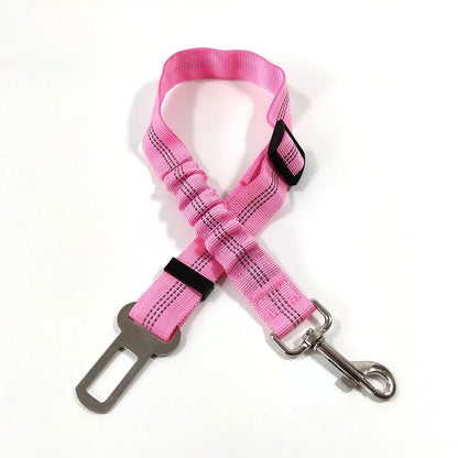 Adjustable Dog Car Seat Belt Harness with Reflective Cushioning - Smarsty