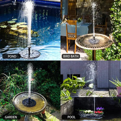 Solar Powered Floating Fountain for Garden and Patio - Smarsty