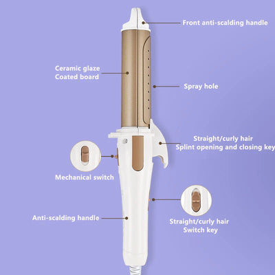 Professional Temperature Setting Electric Hair Curler Wand - Smarsty