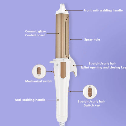 Professional Temperature Setting Electric Hair Curler Wand - Smarsty