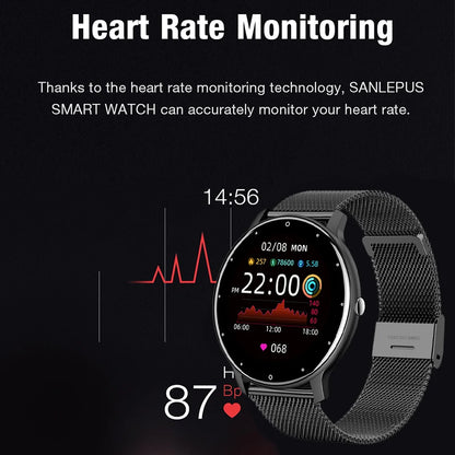 LIGE Smart Watch for Ladies with Full Touch Screen - Smarsty
