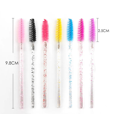 5/25/50 PCS Makeup Brushes Pink Crystal Eyelashes Brush Reusable Fake Lashes Extension Supplies False Eyelash Make up Tool Hot - Smarsty