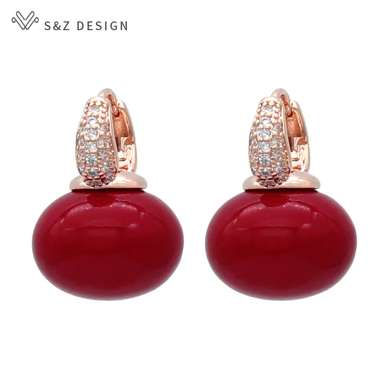Fashion Pearl Dangle Earrings for Women with Cubic Zirconia - Smarsty
