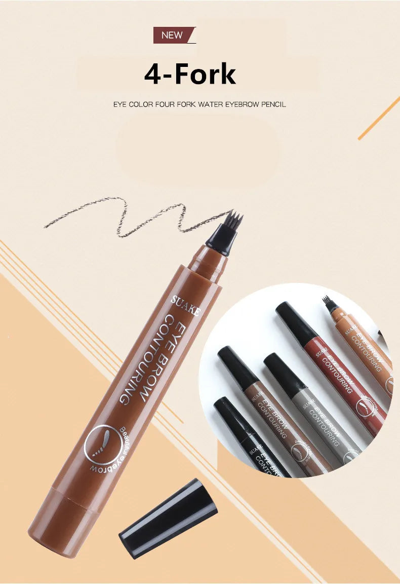 4D Microblading Eyebrow Pen Long Lasting Waterproof Formula - Smarsty