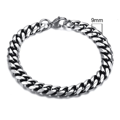 Vnox Men's Stainless Steel Cuban Link Chain Bracelet - Smarsty