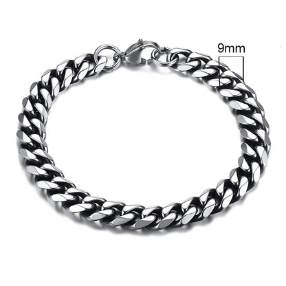 Vnox Men's Stainless Steel Cuban Link Chain Bracelet - Smarsty