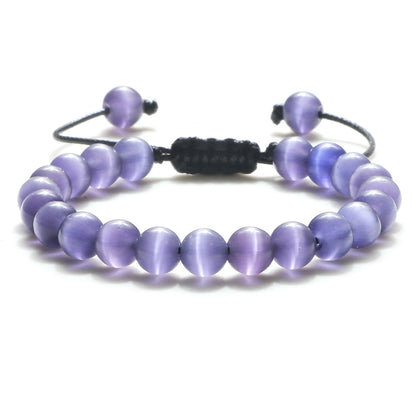Adjustable 8mm Tiger Eye Beads Bracelet for Yoga Healing - Smarsty