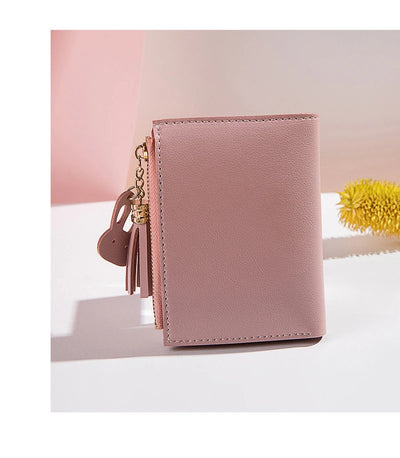 Women's Wallet PU Leather Women's Wallet Made of Leather Women Purses Card Holder Foldable Portable Lady Coin Purses - Smarsty