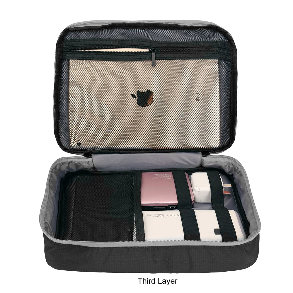 Multi Layer Electronic Accessories Organizer for Travel - Smarsty
