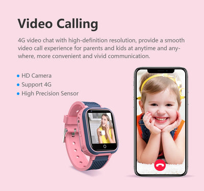 Kids 4G Smart Watch with GPS Video Call Feature - Smarsty
