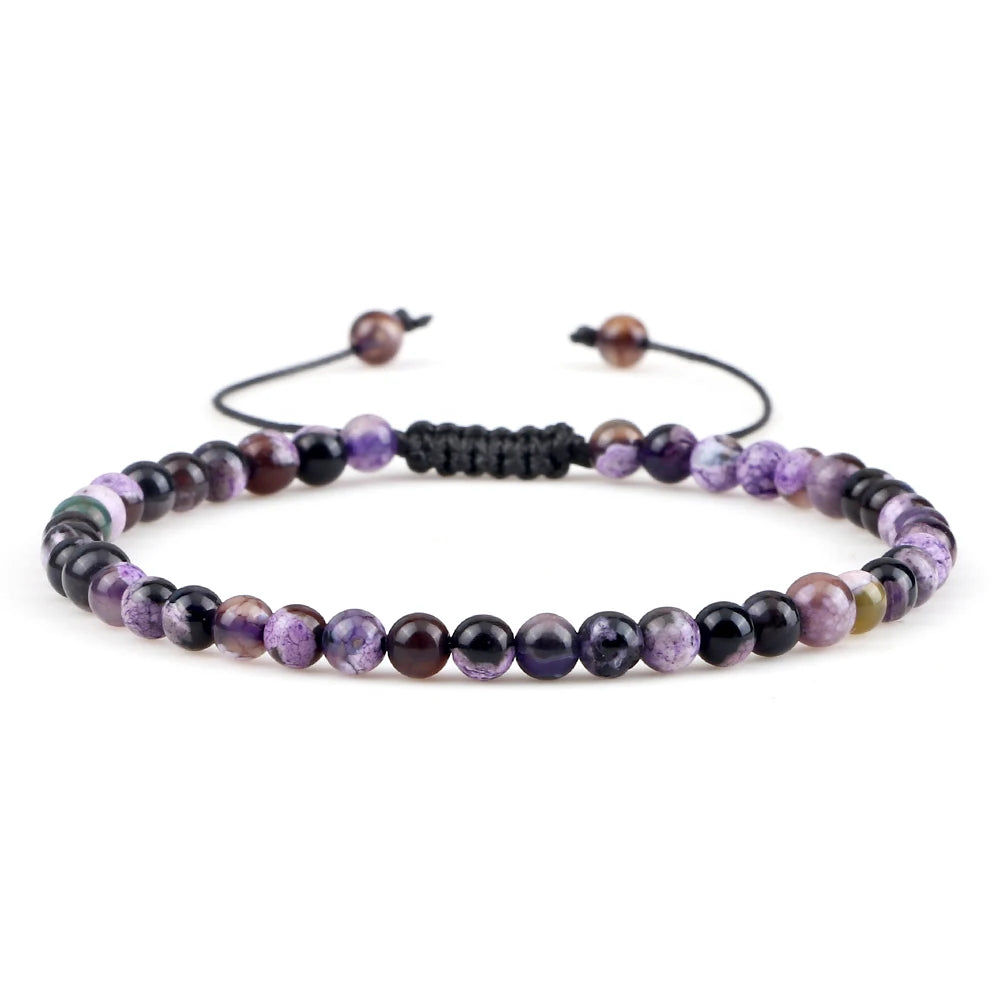 Adjustable Lava Stone Beaded Bracelet for Chakra Healing - Smarsty