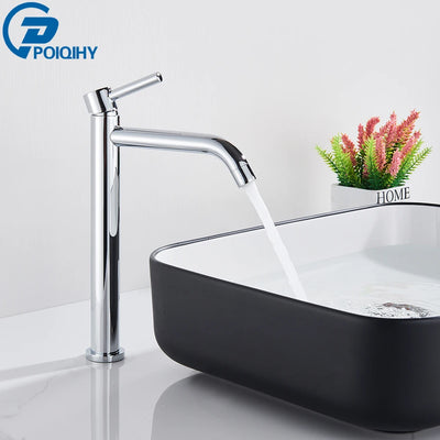 Brushed Gold Bathroom Faucet Hot Cold Water Mixer - Smarsty