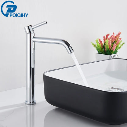 Brushed Gold Bathroom Faucet Hot Cold Water Mixer - Smarsty