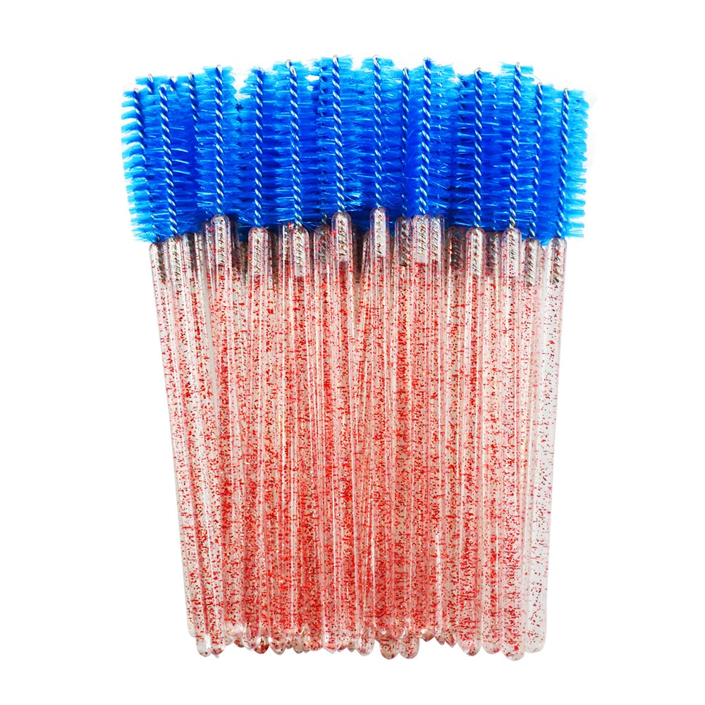 QSTY 50pcs Disposable Eyelash Brush Applicators in 6 Colors - Smarsty
