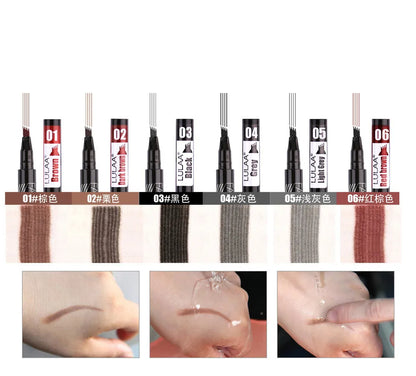 4D Microblading Eyebrow Pen Long Lasting Waterproof Formula - Smarsty