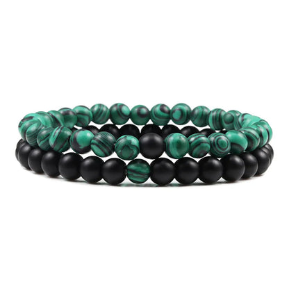 Couples Distance Lava Stone Yoga Bracelets Set - Smarsty