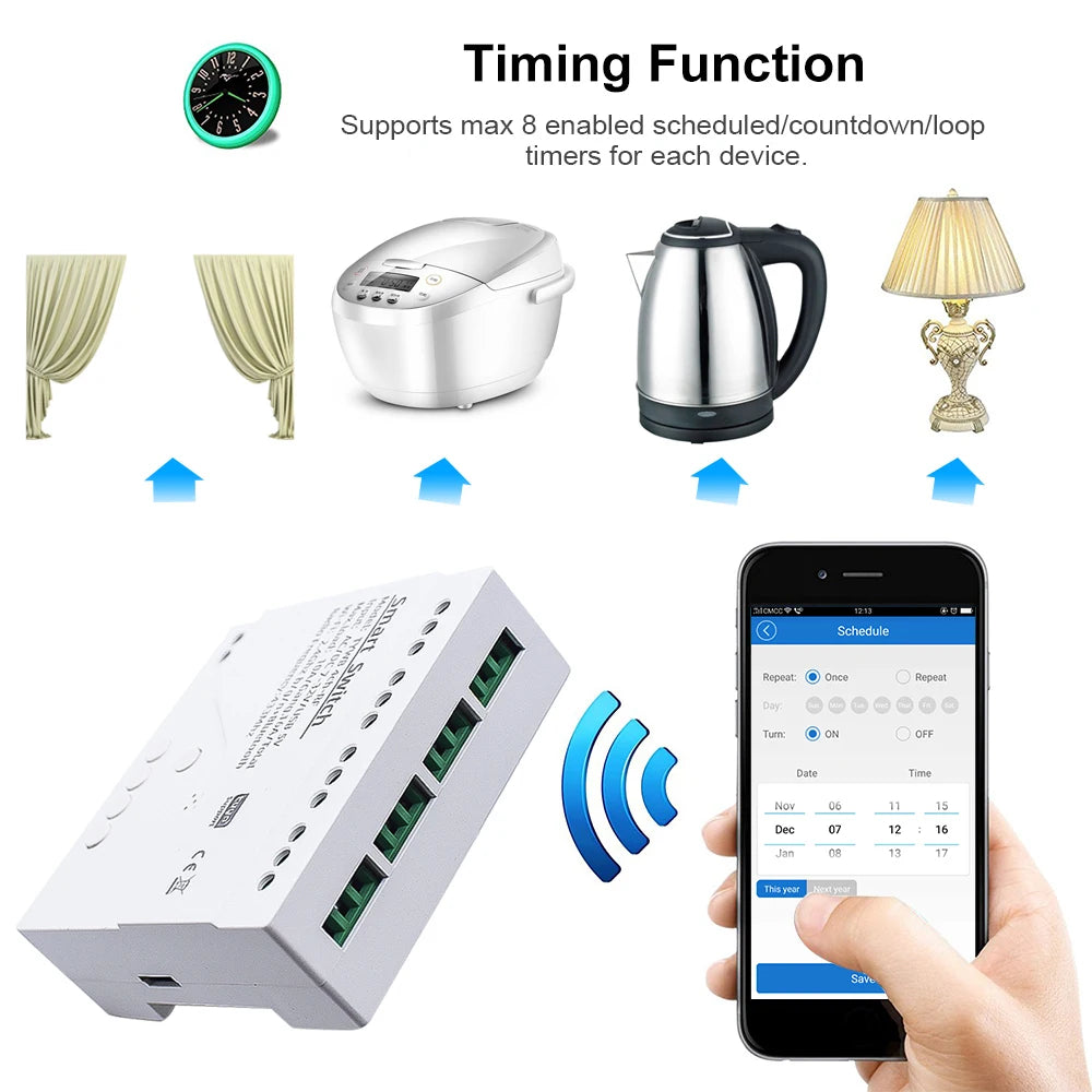 Smart WiFi Relay Switch Module with Alexa Compatibility - Smarsty