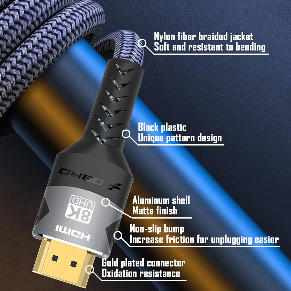 8K HDMI 2.1 Cable for High-Speed Gaming and Streaming - Smarsty