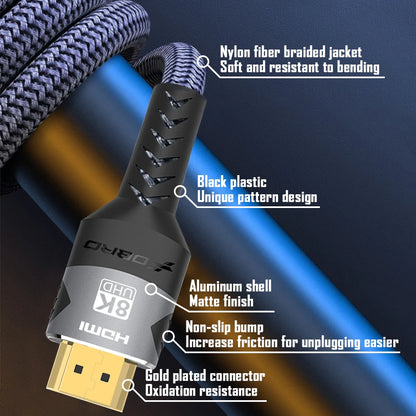 8K HDMI 2.1 Cable for High-Speed Gaming and Streaming - Smarsty