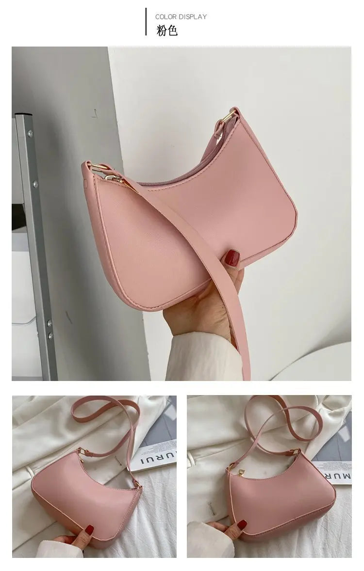 Retro PU Leather Shoulder Bag For Women Hobo Style Classic - Smarsty