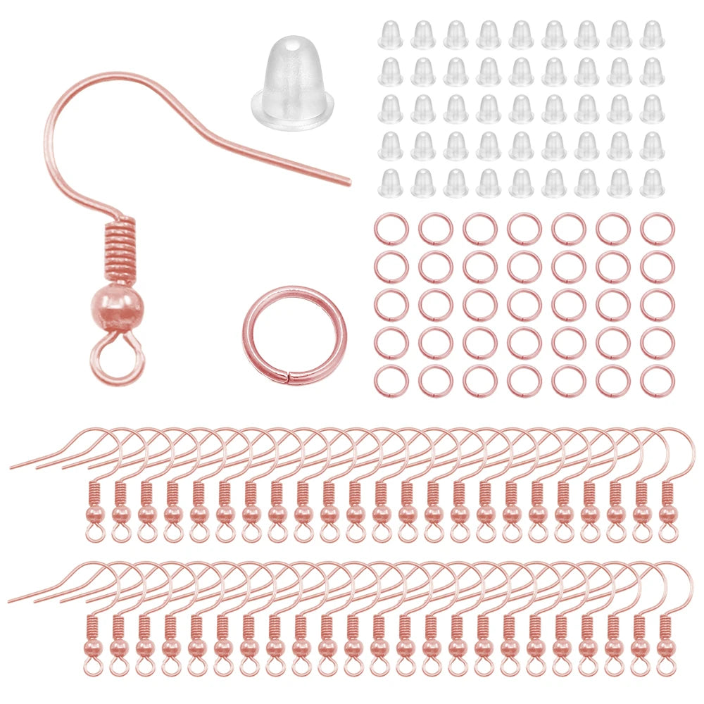 300Pc Hypoallergenic Earring Hooks Mix Color DIY Kit - Smarsty