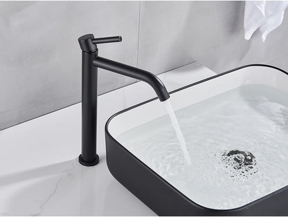 Brushed Gold Bathroom Faucet Hot Cold Water Mixer - Smarsty
