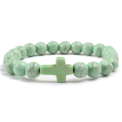 Fashion Jesus Cross Natural Stone Bracelets for Yoga - Smarsty