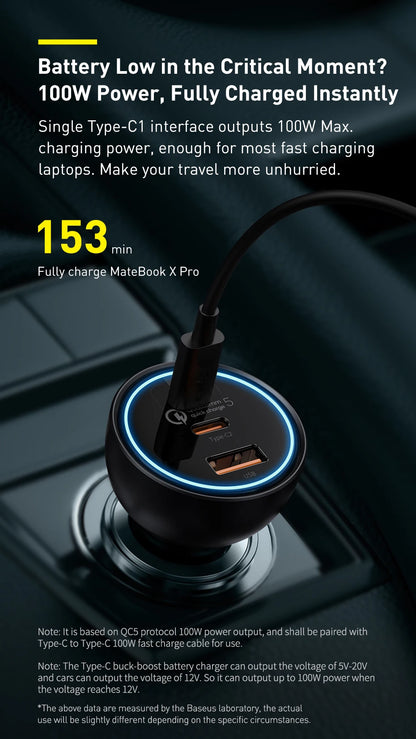 Ultra High Power USB Type C Car Charger PD30 QC5Plus - Smarsty