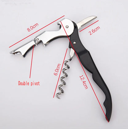 Double Fulcrum Stainless Steel Corkscrew Wine Opener - Smarsty