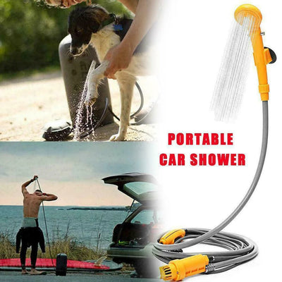 Portable Camping Shower Hiking Travel 12V Car Cigarette Lighter Outdoor Bath Shower of Plant Watering Car Cleaning Pet Bath Pump by Smarsty
