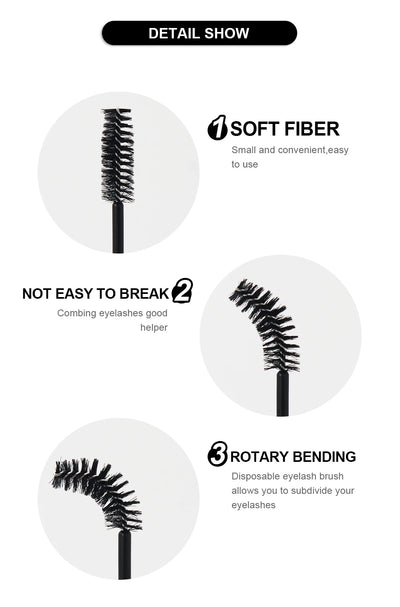 50Pcs Disposable Eyelash Brushes for Makeup Application - Smarsty