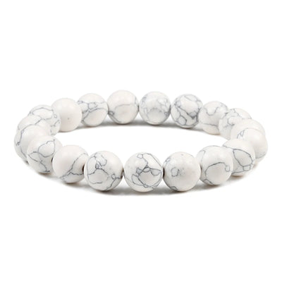 Natural Stone Bead Bracelet with Volcanic Lava - Smarsty
