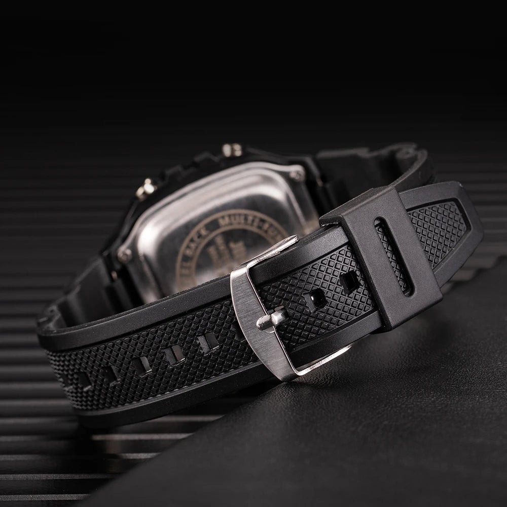 Luxury Waterproof Digital Men's Wristwatch with Square Dial - Smarsty