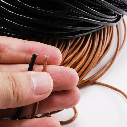 Genuine Cow Leather Round Cord Durable Bracelet String - Smarsty