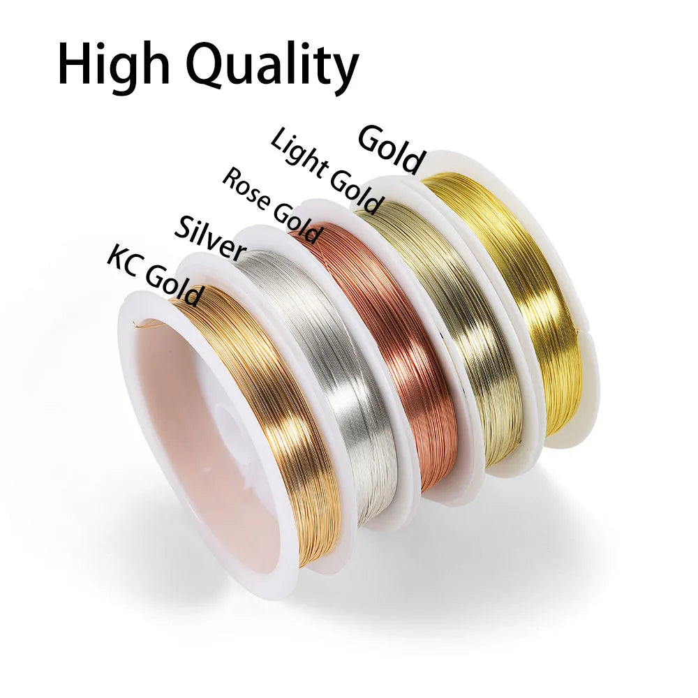 Gold Copper Wire Beading Cord Flexible Jewelry Wire - Smarsty