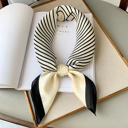 Luxury Silk Square Scarf Soft Satin Neck Hair Tie - Smarsty