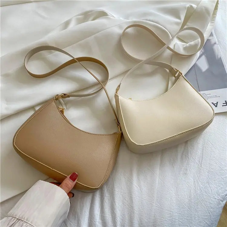 Retro PU Leather Shoulder Bag For Women Hobo Style Classic - Smarsty