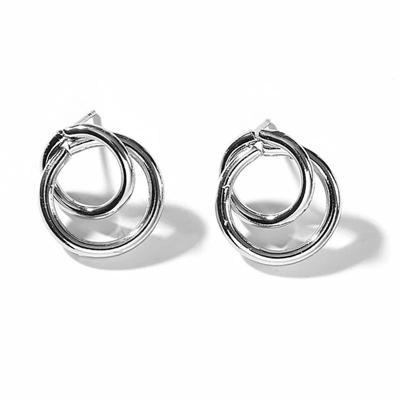 Gold Metal Drop Earrings with Irregular Heart Design for Women - Smarsty