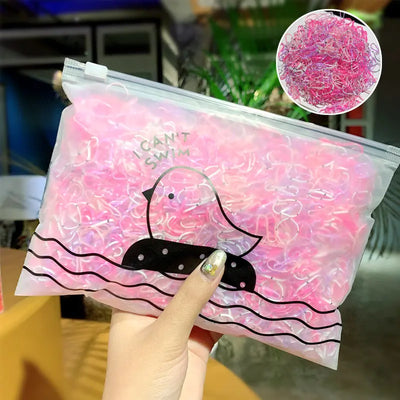 1000 Pack Girls Colorful Small Elastic Hair Bands Disposable - Smarsty