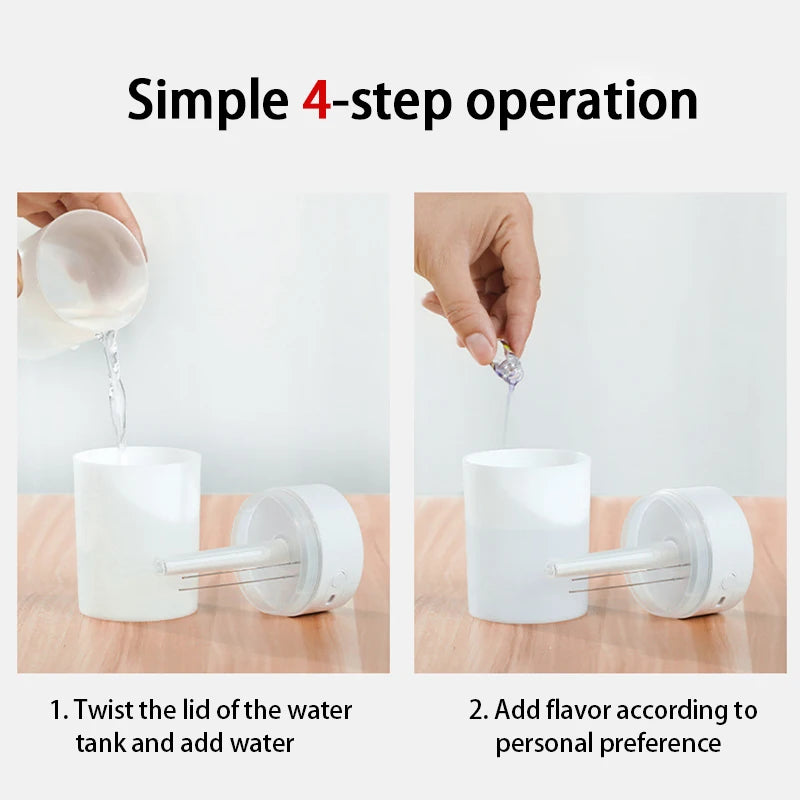 USB Ultrasonic Air Humidifier With LED Light - Smarsty