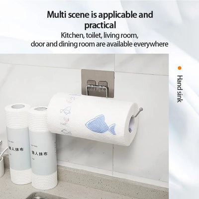 1/2pcs Hanging Toilet Paper Holder Roll Paper Holder Bathroom Towel Rack Stand Kitchen Stand Paper Rack Home Storage Racks by Smarsty