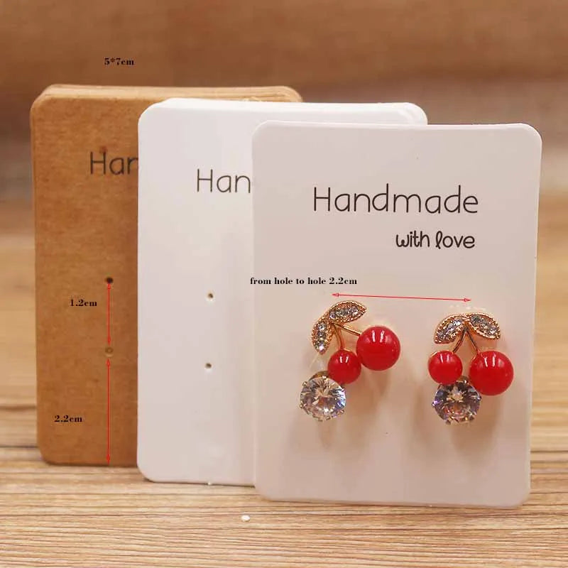 50 Pack Handmade Paper Earring Cards for Jewelry Display - Smarsty