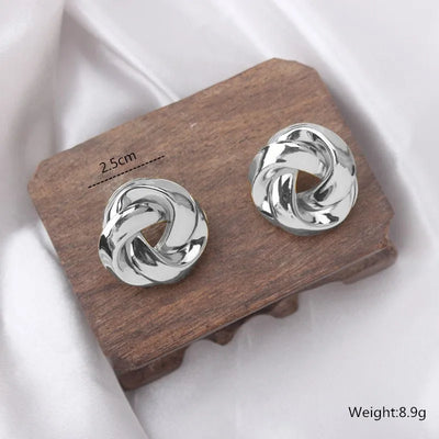 Gold Metal Drop Earrings with Irregular Heart Design for Women - Smarsty