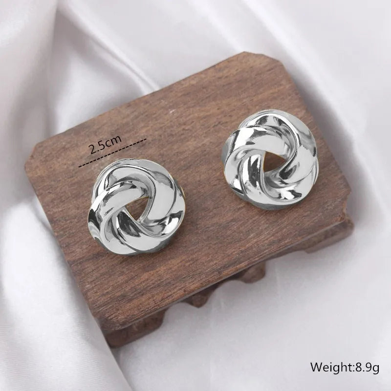 Gold Metal Drop Earrings with Irregular Heart Design for Women - Smarsty